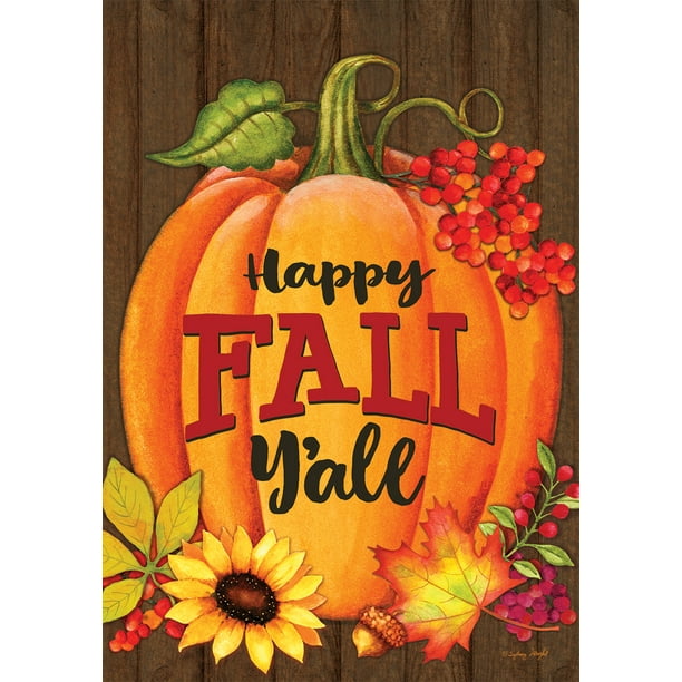 Briarwood Lane Happy Fall Pickup Burlap Garden Flag Pumpkins 12.5 x 18 Briarwood Lane Happy Fall Pickup Burlap Garden Flag Pumpkins 12.5 x 18